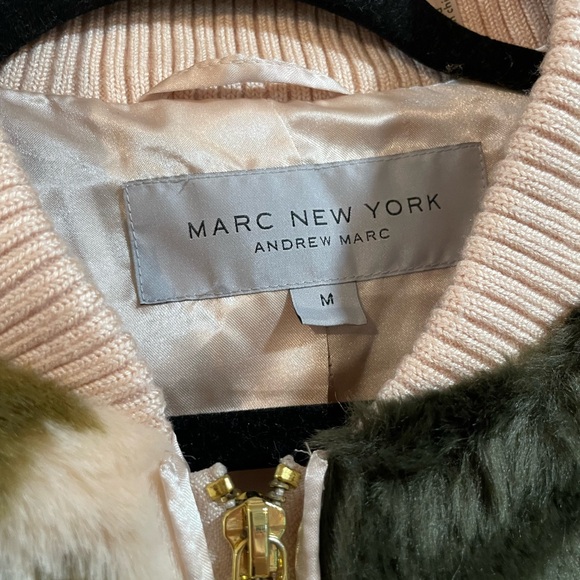 Marc New York Andrew Marc Faux Fur Camouflage Jacket Size M - Picture 5 of 6